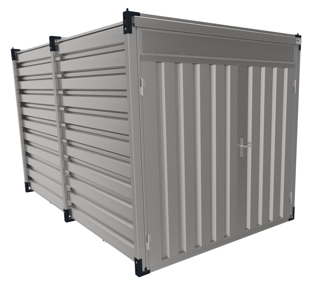 MAX+ Materiaalcontainer dubbele deuren korte zijde - 4mtr